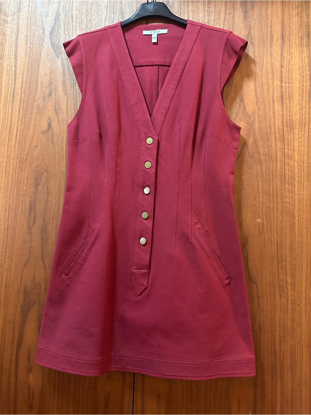 Derek Lam 10 Crosby Burgundy Red Snap Front Dress